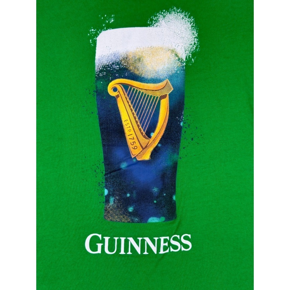 Guinness Men's XXL Green Graphic T-Shirt Short Sleeve Crewneck 100% Cotton - Picture 3 of 7